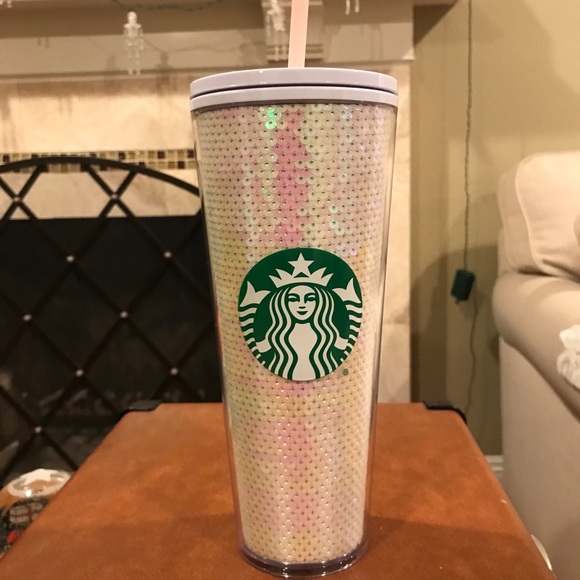 Starbucks pink sequins coffee tumblr